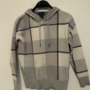 RACHEL Rachel Roy Gray Checkered Men's Sweater